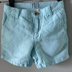 Janie and Jack 3T Boys Linen/Cotton Turquoise shorts